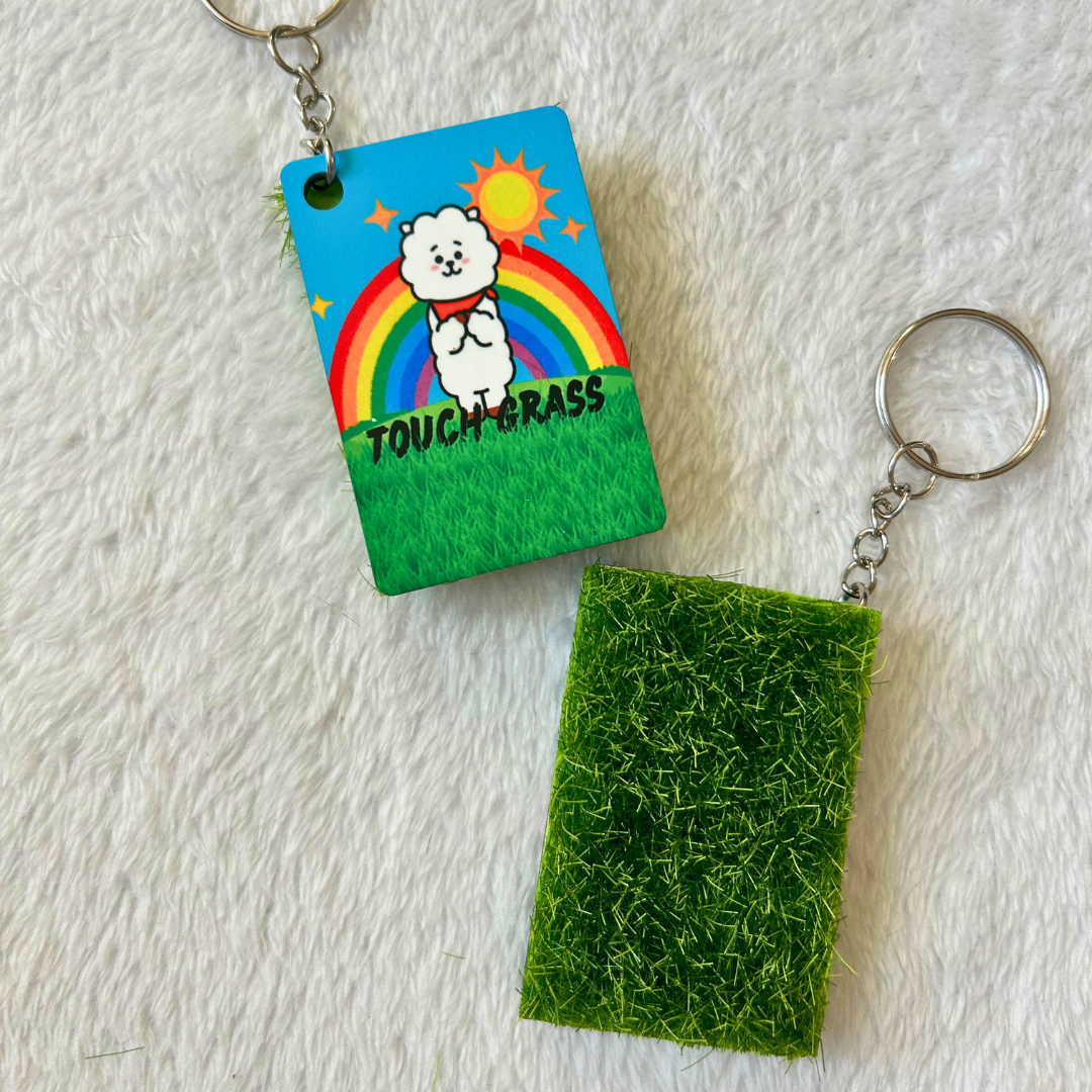 BTS Touch Grass Keychain