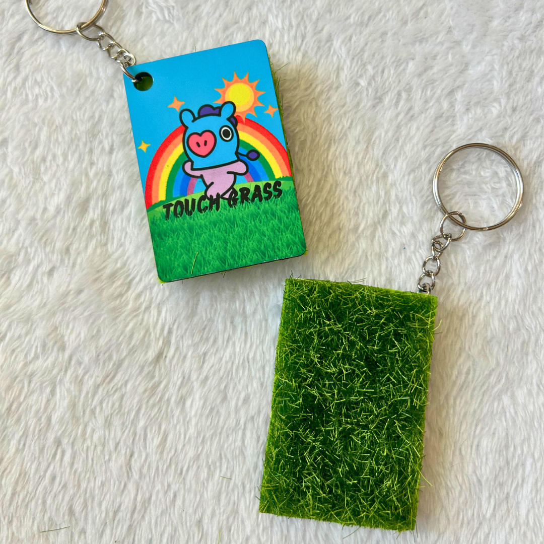 BTS Touch Grass Keychain