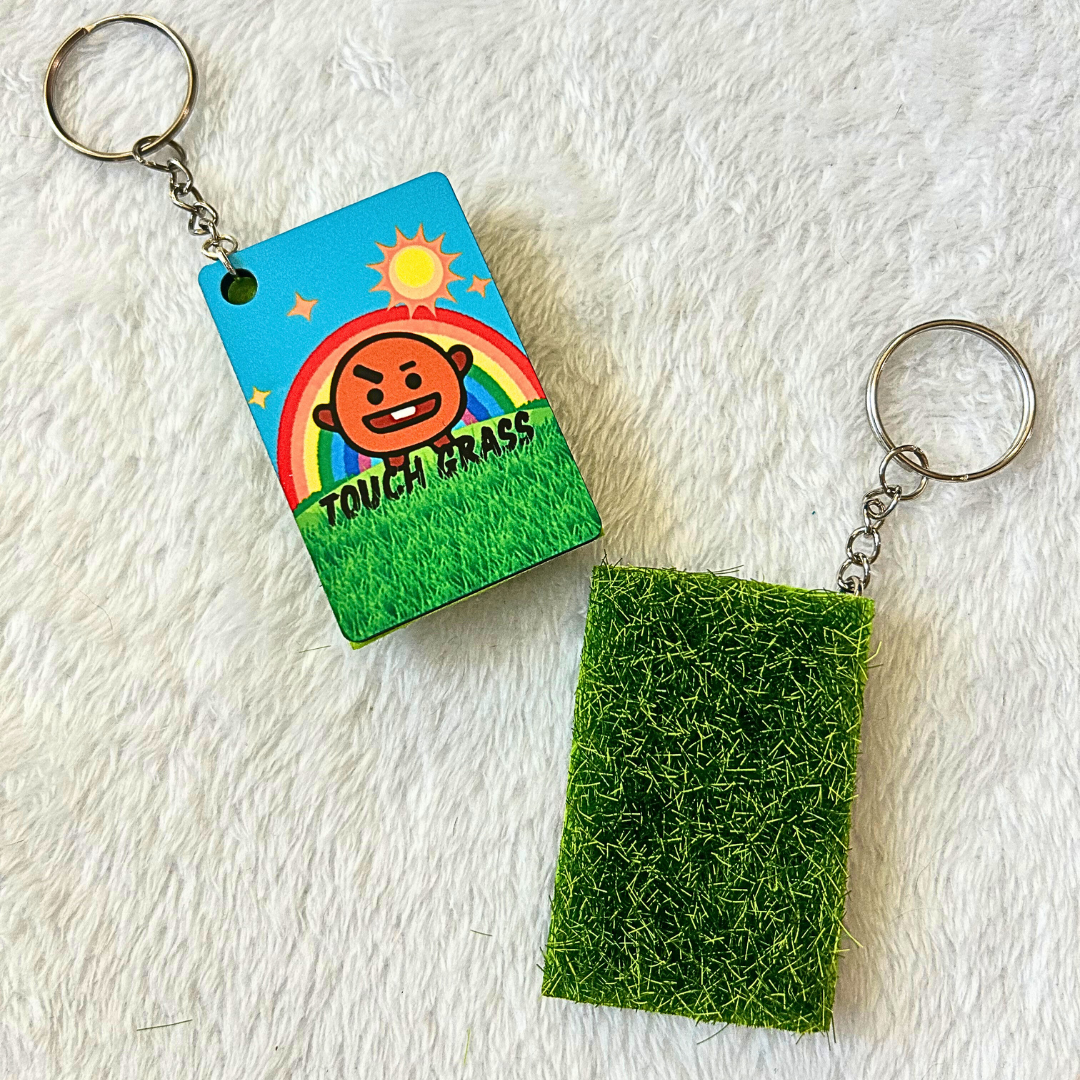 BTS Touch Grass Keychain