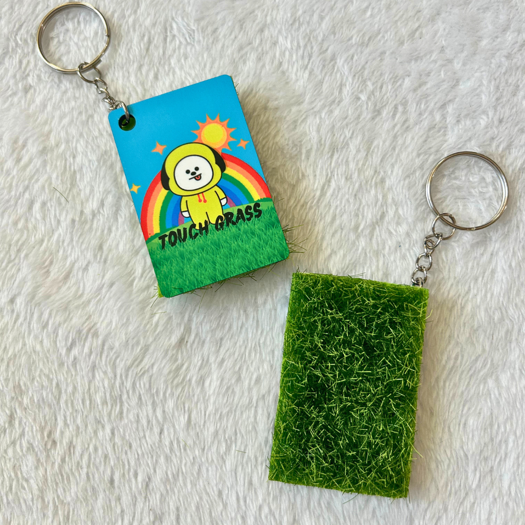 BTS Touch Grass Keychain