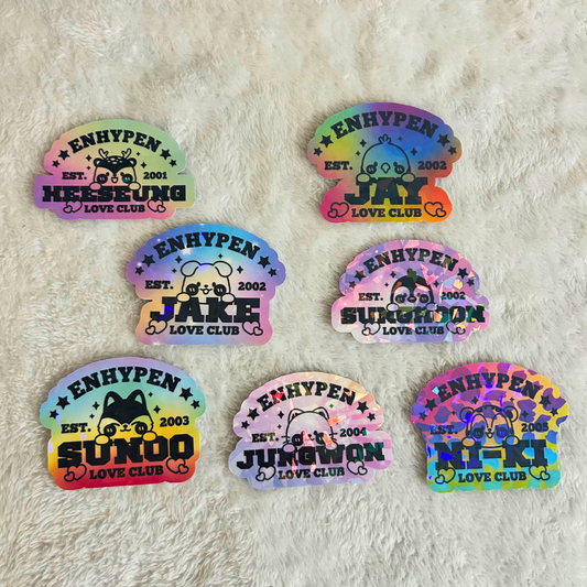 Enhypen Love Club Name Stickers