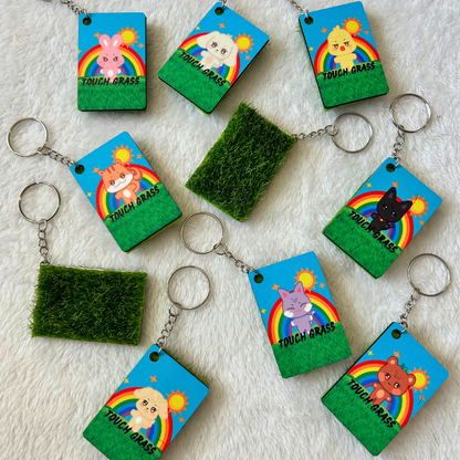 Ateez Touch Grass Key Chains