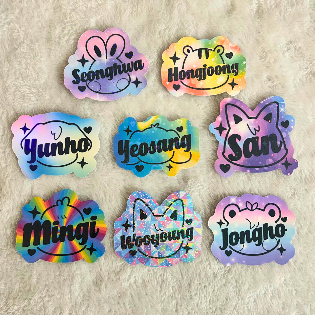 Ateez Aniteez Name Stickers